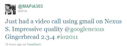 Android 2.3.4 video calling