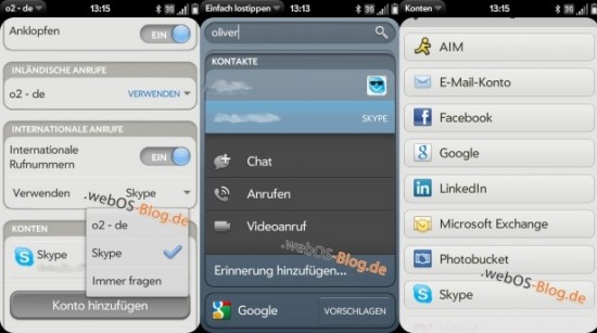 Skype and WebOS 22