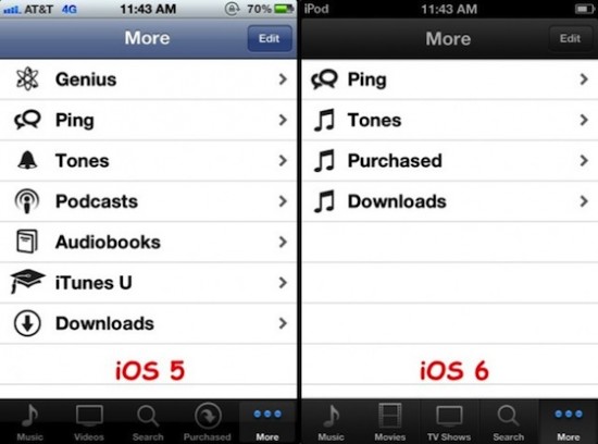 iOS 5 iOS 6 Podcasts