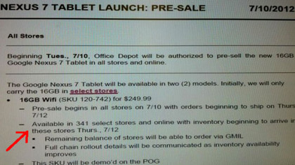 Google Nexus 7 Stock Leak