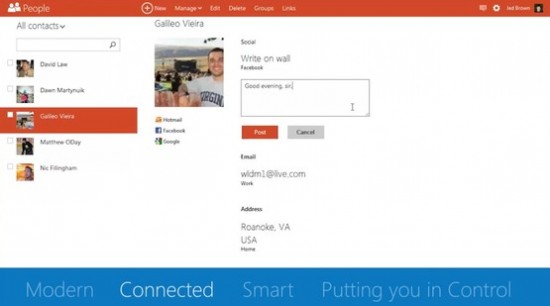 Outlook.com contacts