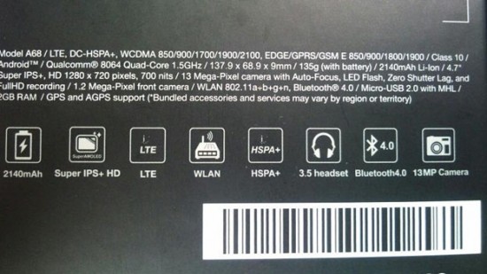 Padfone 2 Specs