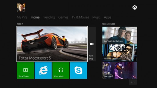 Xbox One UI