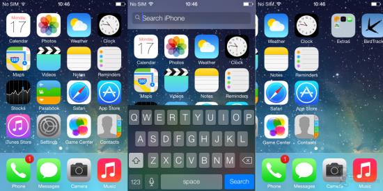 iOS 7 Home Screen