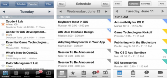 Left: iOS 6, Right: iOS 7