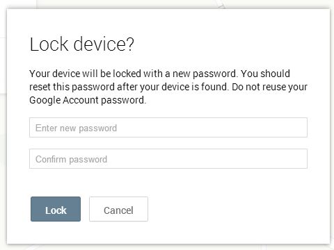 Android Device Manager lock
