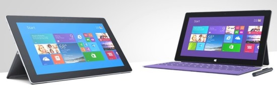 Surface 2 and Surface Pro 2