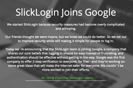 slicklogin google