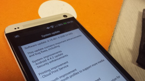HTC One 4.4 Update