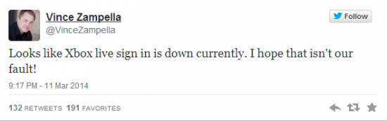 Vince Zampella Tweet