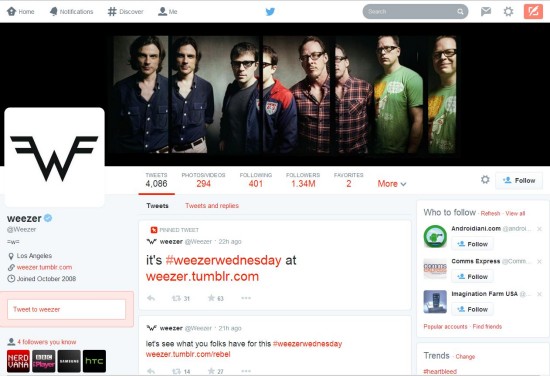 weezer new twitter