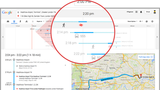 google maps train