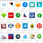 The range of Android Wear apps.