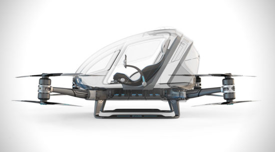 Ehang's 184 from the side.