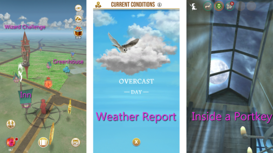 wizards unite, portkey, weather, wizard challenge, inn, greenhouse
