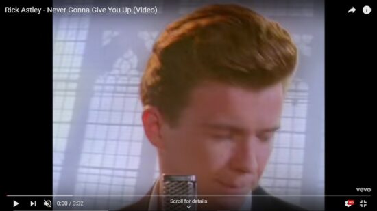 clickbait rick astley
