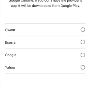 Android search providers
